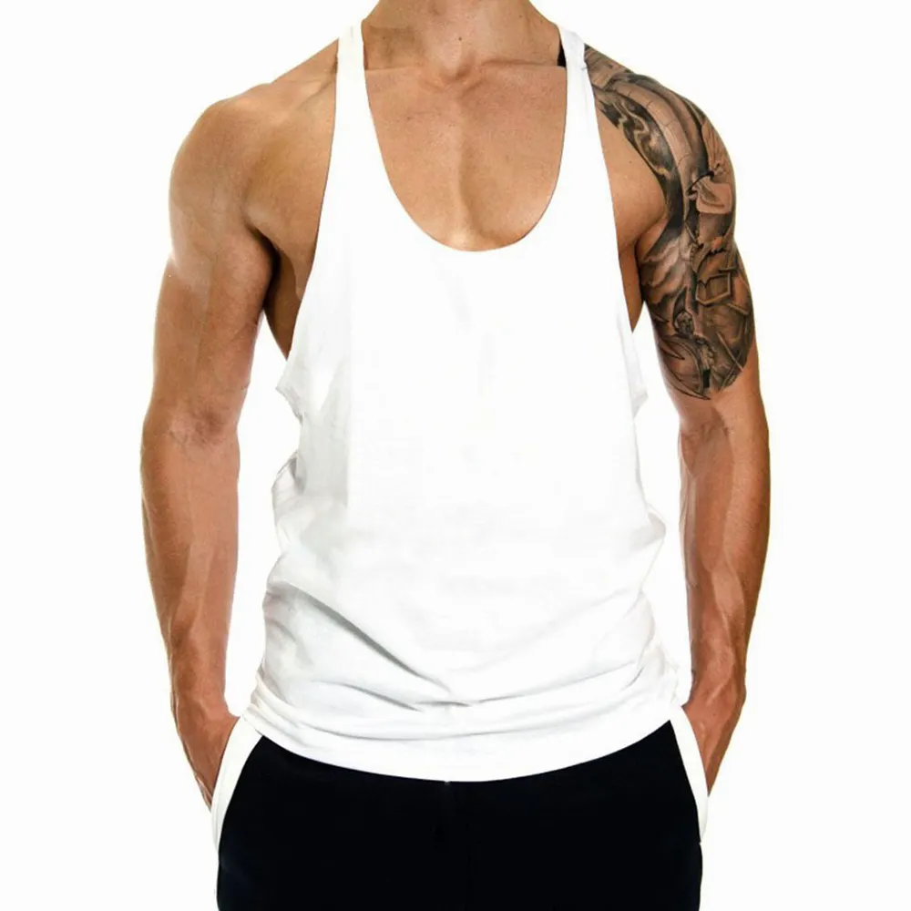 Camiseta sin mangas de alta calidad para hombre, Top personalizado con agujero para brazo, ropa de gimnasio, chaleco de entrenamiento de Fitness