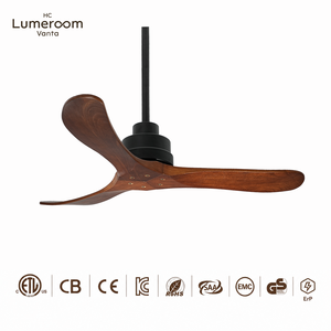USA In Stock 42 Inch Downrod <b>Ceiling</b> <b>Fan</b> No Light with Solid Wood Blades Quiet Reversible DC Motor <b>Remote</b> <b>Control</b> - Product Image 1
