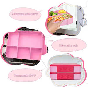 Elegante Bento Box Giapponese per Adulti e Adolescenti, Capacità 200ml, con Scomparti Riscaldabili per Pranzo al Lavoro, con Coperchi - Product Image 4