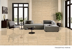 Carreaux de porcelaine de luxe de qualité supérieure 600x1200mm de Chine mur et sol intérieurs brillants modernes pour le salon - Product Image 2