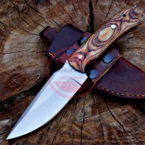 Cuchillos de caza de cocina de acero inoxidable de alto carbono hechos a mano con mango de madera cuchillos de supervivencia al aire libre - Product Image 2