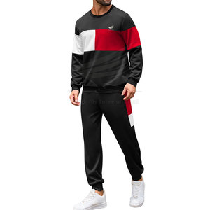 Survêtement pour homme de haute qualité, vêtements de rue, couleur et logo personnalisés, 100% coton respirant, fermeture à cordon, poches latérales, hiver - Product Image 1