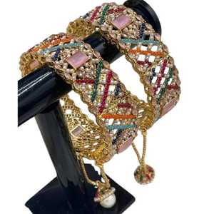 กำไลเครื่องประดับแฟชั่นแบบดั้งเดิมชุดเครื่องประดับสำหรับผู้หญิงกำไลข้อมือทองคำ24K สำหรับผู้หญิง - Product Image 1