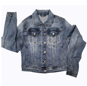 Veste en jean pour femmes Veste décontractée personnalisée Veste en jean courte slim à la mode pour femmes - Product Image 1