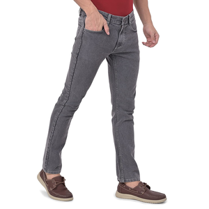 2023 diseño personalizado de los hombres de cintura media pantalones vaqueros de mezclilla lavados Slim Fit cremallera Fly tela de algodón nuevas características precio barato - Product Image 5