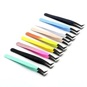 Pince à épiler Mega Volume d'extension de cils avec logo personnalisé pince à épiler professionnelle avec pointe en forme de botte prise souple légère - Product Image 2