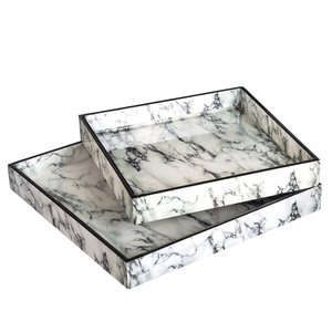 Nouvelle Arrivée - Plateau de Service en Marbre Style Américain Écologique pour Mariage, Vente Chaude, Nouveau Design Fait Main, Vente en Gros - Product Image 6