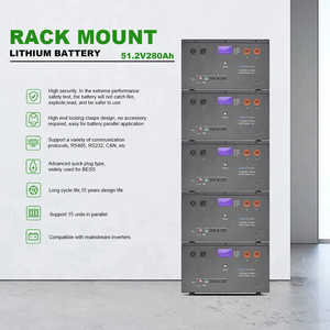 Batería Solar LiFePO4 de 51.2V 280AH, Sistema de Almacenamiento de Energía Doméstico Inteligente de 10kW 15KW con BMS y CAN - Product Image 6