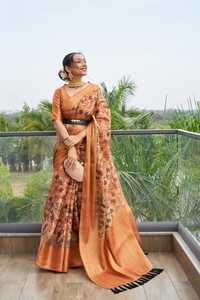 Beste Kwaliteit Festival Dragen Geweldige Kleur Indiase Kleding Collectie Organza <span class=keywords><strong>Saree</strong></span> Met Goud Zari Werk Vrouwen Mode Exporteur - Product Image 6