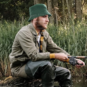 หมวกบักเก็ตตกปลา ปีกกว้าง ป้องกันแสงแดด สำหรับกิจกรรมกลางแจ้ง แห้งเร็ว ระบายอากาศได้ดี - Product Image 4