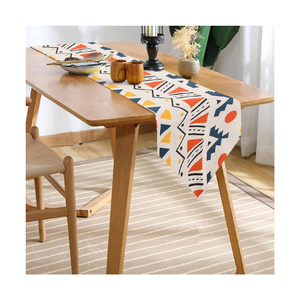 Make A Statement With 100% Cotton Embroidered Tribal Cream Abstract Table <b>Runner</b> 220 GSM 108 Inch India GOTS Certified OEM Decor - Product Image 6