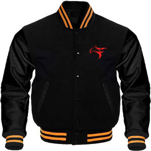 Dernière conception personnalisée Veste en cuir pour homme-Chenille Broderie Laine Letterman Bomber Baseball Varsity Jacket - Product Image 4