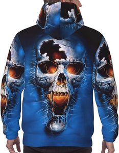 Pull à capuche personnalisé à impression numérique pour hommes Sweatshirts à impression sublimée motif solide - Product Image 6