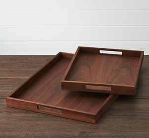 Ustensiles de cuisine Vaisselle Hôtel Home Bar de service Plateaux en bois Plateau rectangulaire artisanal en bois pour le petit déjeuner - Product Image 3