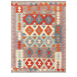 Alfombra Kilim de Maimana, Afganistán, 164 x 126 cm, Alfombras y Juegos de Alfombras Tradicionales Tejidas a Mano - Product Image 1