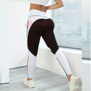<b>High</b>-<b>Waisted</b> Plus Size Spandex Sport <b>Leggings</b> Elastic Waist Knee-Length Solid Sets Breathable Seamless Casual Workout Pants - Product Image 2