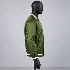 Blouson Bomber Sport Décontracté Vintage pour Homme, à Capuche, en Velours Côtelé, Imperméable, 100% Polyester, Teint Uni, Finition Printanière - Product Image 2