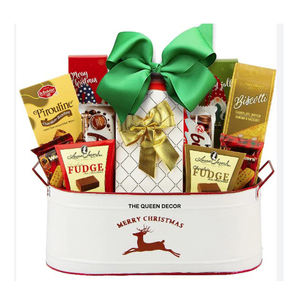 Canasta de Regalo Metálica con Asa, Diseño Elegante, Adornos Más Vendidos, Regalos de Primera Calidad para Festividades y Bodas - Product Image 1