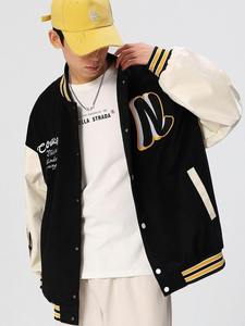 Uniforme de baseball Letterman pour hommes, blouson aviateur universitaire brodé, vêtements de sport de grande taille - Product Image 3