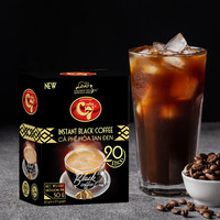 Café noir instantané robuste sans sucre pour un regain d'énergie sain à tout moment emballé dans une boîte