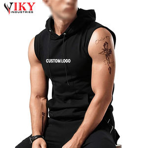 Men <b>Sleeveless</b> <b>Hoodies</b> Hip Hop Street Wear Casual Fashion Hooded Collar Autumn Winter Wear <b>Sleeveless</b> <b>Hoodies</b> - Product Image 2