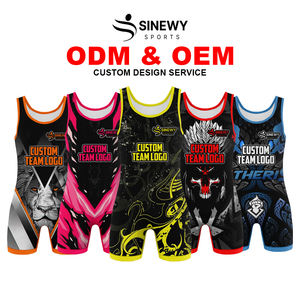 Singulet de lutte personnalisé Vêtements de sport sublimés pour hommes pour l'entraînement et la compétition Singulet à panneaux en maille - Product Image 4