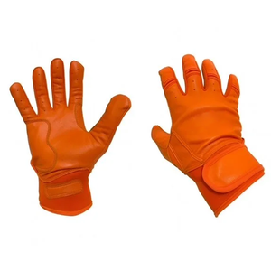 Guantes de bateo de béisbol grises de puño corto duraderos ligeros profesionales con palma antideslizante y opción de logotipo de equipo personalizado - Product Image 6