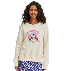 Sweat-shirts à col rond, nouvelle arrivée 2025, sweat-shirts de qualité supérieure, imprimés à l'écran, en molleton, pour femmes, couleur personnalisée - Product Image 3