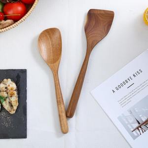 Utensilios de cocina Premium, espátula de madera, herramienta de cocina ecológica, espátulas de madera para hacer comidas - Product Image 3