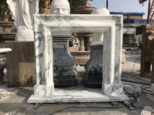 Cheminée artisanale de luxe en marbre, cheminée en pierre au design moderne en plusieurs couleurs pour la décoration intérieure de la maison et des villas - Product Image 3