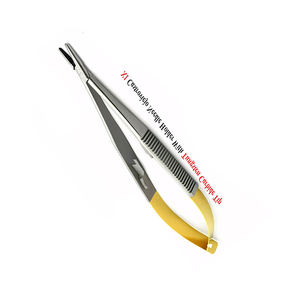 Porte-aiguille Castroviejo personnalisé 5.5 pouces demi or droit avec serrure pince porte-aiguille chirurgicale - Product Image 1