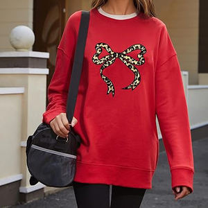 <b>Women</b> Sweatshirt Oversized Cotton Fleece Crewneck <b>Pullover</b> Casual Drop Shoulder Relaxed Fit Minimalist - Product Image 5