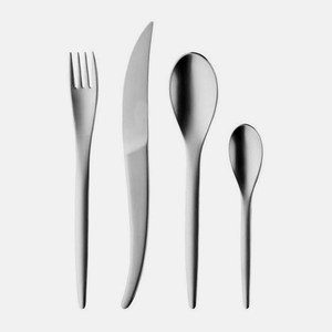 Barato diseñador de acero inoxidable grueso coreano Plata Mate increíble estilo coreano mango nuevo juego de cubiertos - Product Image 1