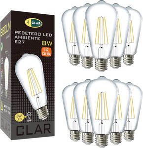 Clar-vintage <span class=keywords><strong>E27</strong></span> <span class=keywords><strong>LED</strong></span> <span class=keywords><strong>Bulb</strong></span> 8 Wát <span class=keywords><strong>Filament</strong></span>, trang trí Retro thiết kế cho chiếu sáng trong nhà - Product Image 1