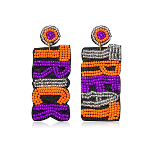 Indian Manufacturer's Halloween Christmas Pumpkin Skull Drop Earrings Excellent Gold Plated Wholesale Accessories - Product Image 1