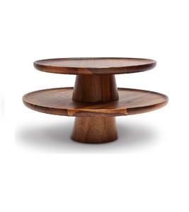 2024 Fábrica al por mayor Soporte de pastel rústico de madera personalizado Soporte de pastel de boda rústico encantador y natural a precio asequible 2024 - Product Image 1