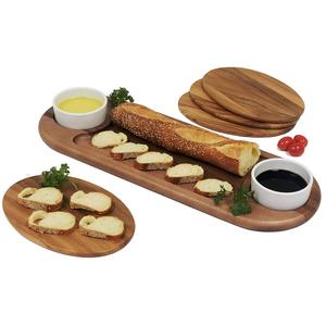 Plato para servir de madera con acabado Natural pulido único, artículos de madera de diseñador hechos a mano, plato de madera para servir de diseño lujoso - Product Image 1