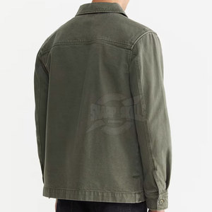 Veste en jean slim pour homme, personnalisable avec logo, en coton 100% écologique, séchage rapide, tissu toile respirant, idéale pour l'hiver et la mode urbaine. - Product Image 4