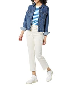 Chaqueta vaquera larga elástica personalizada al por mayor para mujer, chaqueta vaquera de algodón lisa de invierno para mujer, talla grande 2026 - Product Image 2