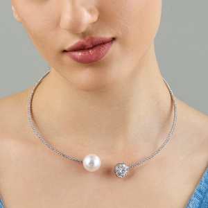 Trendy Zinc Alloy Necklace 189481 Diamond Studded <b>Rope</b> <b>Chain</b> Religious Geometric Number-shaped Patterns for Wedding Party Gift - Product Image 2