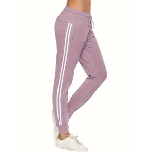 Wholesale New Custom Made Women's High Quality Gym Sports Sweatpants Mid-Waist <b>Joggers</b> Canvas Casual Drawstring <b>Stacked</b> Workout - Product Image 2