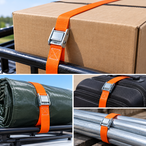 Correa de Amarre con Hebilla de Leva de 25 mm, Poliéster, 250 kg, Sin Gancho, para Transporte de Carga, Fabricante Profesional OEM - Product Image 2