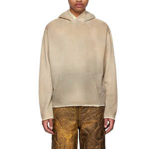 Sweat à capuche surdimensionné lavé à la pierre personnalisé sweat unisexe lavé à l'acide sweat à capuche vintage en détresse teint par pulvérisation pour hommes - Product Image 1