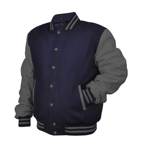Noir Laine Corps Varsity Veste Fourrure De Mouton Décoration Pur Synthétique Manches Longues CollegeBaseballjacket pour hommes DDP Expédition - Product Image 4