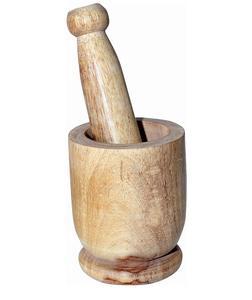Unique Design 100% Mortar and Pestle Set Wholesale Supplier Home Kitchen Salt Spice Wood Mortar and Pestle Set Top Quality - Product Image 4