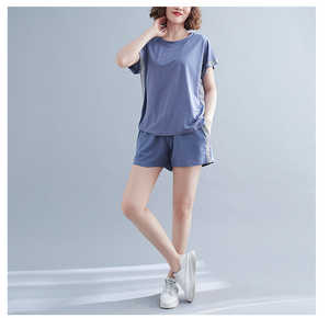 2025 été vêtements de fitness pour hommes décontracté Streetwear t-shirt et short ensembles motif solide marque privée - Product Image 5