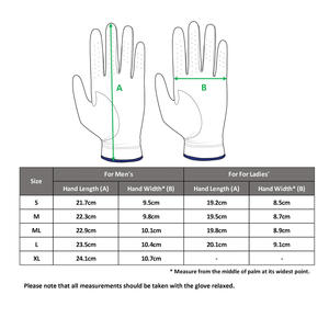 Ventilated Perforated Golf Gloves With Cabretta Leather Custom Logo Printing <b>Tag</b> Label And Personalization Options - Product Image 6