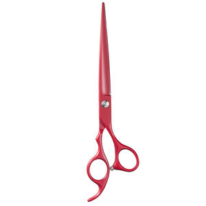 Tijeras de aseo para mascotas de la mejor calidad, tijeras para mascotas recubiertas de Color rojo, tijeras para cortar el pelo con reposapiés fijo - Product Image 6