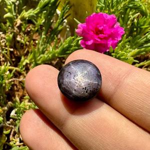 Rubí Estrella Natural Cabujón Rojo Rosado de 6 Rayos, 13-15 Quilates, Gema para Joyería, Suministro Suelto, Raro, con Encerado/Enrasgado de 6 Rayos - Product Image 2