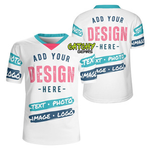 Nueva llegada de los hombres de fútbol americano Jersey transpirable al por mayor barato sublimación bordado camisetas de rugby para todo el equipo - Product Image 1